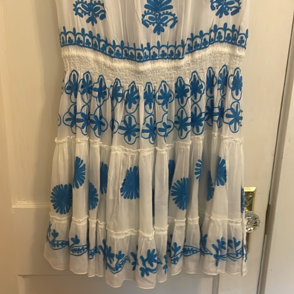 Pranella Celon Blue & White Summer Beach Dress size Large - Picture 11 of 16